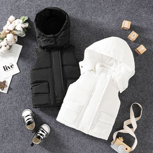 Baby Boy/Girl Solid Thermal Hooded Vest Winter Coat