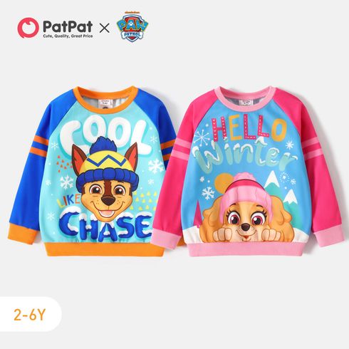 PAW Patrol Toddler Boy/Girl Christmas Colorblock Raglan Sleeve Pullover Sweatshirt