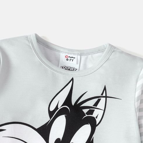 Looney Tunes Family Matching Striped Long-sleeve Cartoon Print Sweatshirts Multi-color big image 10