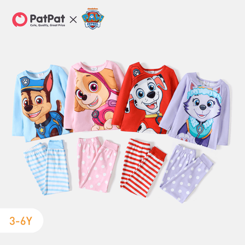 PAW Patrol 2pcs Toddler Girl/Boy Long-sleeve Tee and Polka dots/Stripe Pants Set
