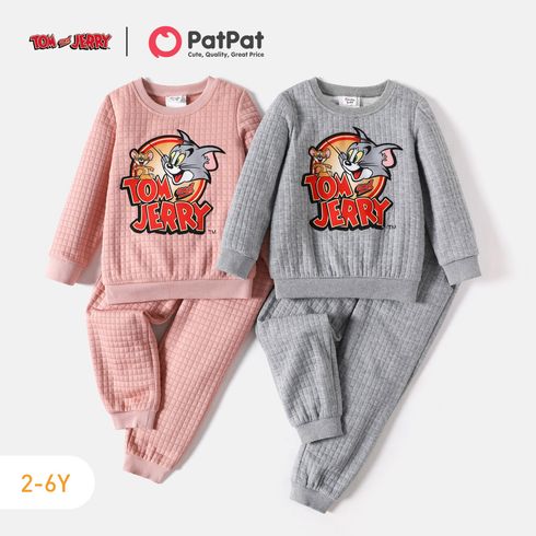 Tom and Jerry 2 Stück Kleinkinder Unisex Kindlich Katze Sweatshirt-Sets