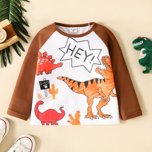 Kleinkinder Jungen Kindlich Dinosaurier Langärmelig T-Shirts