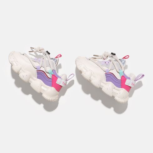 Toddler / Kid Letter & Holographic Detail Chunky Sneakers