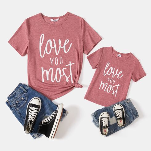 Mommy and Me Letter Print Short-sleeve Tee