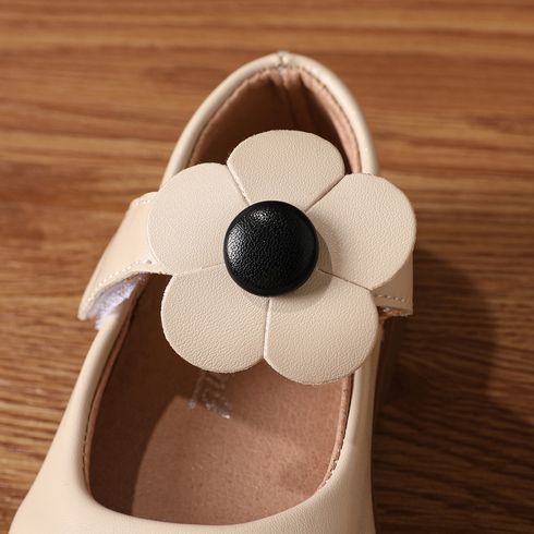 Toddler / Kid Cute Floral Decor Color Block Flats Black big image 4