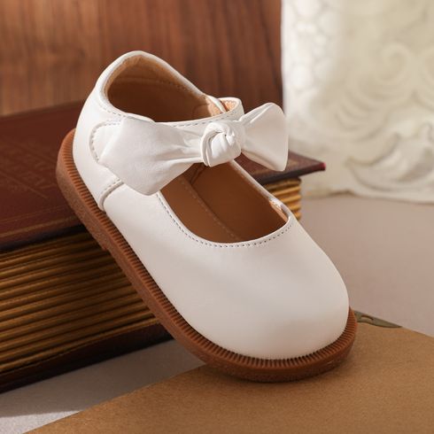 Toddler / Kid Bow Decor White Mary Jane Shoes White big image 2