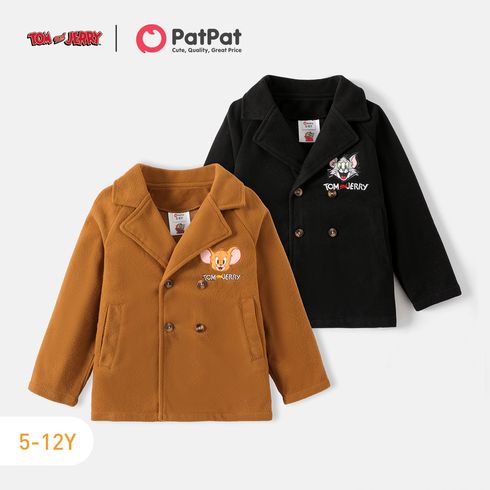 Tom and Jerry Kid Boy Lapel Collar Double Breasted Coat