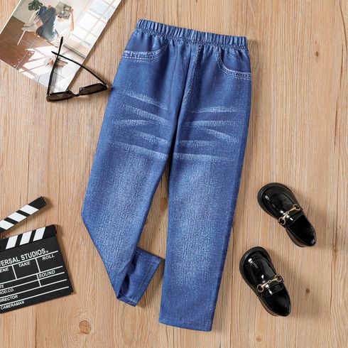 Kid Boy Casual Elasticized Denim Print Elasticized Pants
