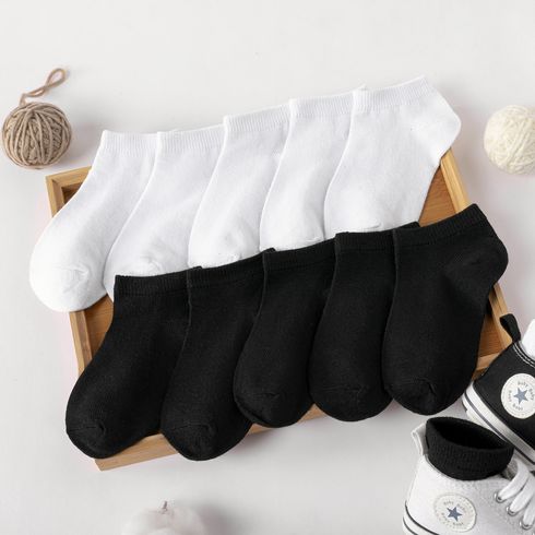 5-pairs Baby / Toddler / Kid Solid Socks