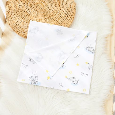 100% Cotton Elephant Pattern Baby Wrap Blanket