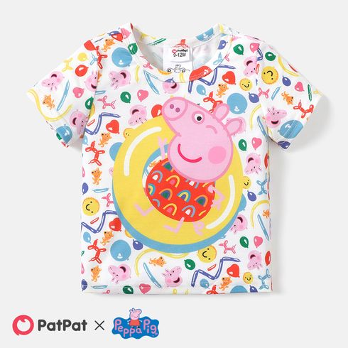 Peppa Pig Baby Boy/Girl Short-sleeve Graphic Print Tee or Romper Colorful big image 1