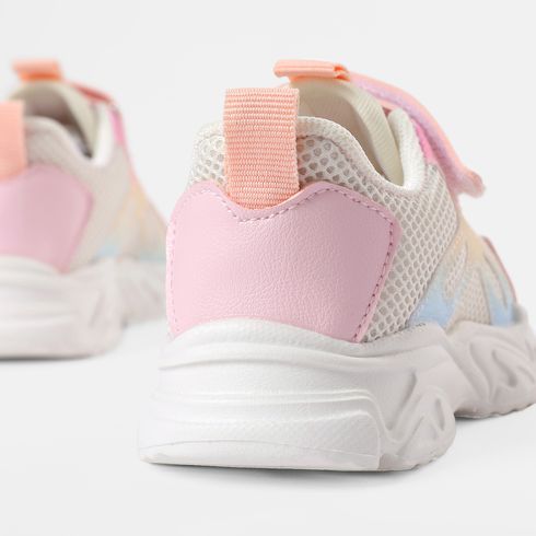 Toddler / Kid Mesh Panel Pink Sneakers (The PU Color of The Upper is Random) Light Pink big image 5
