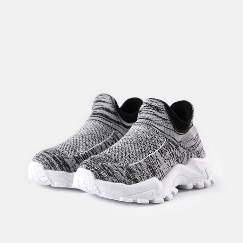 Kid Breathable Flying Woven Casual Shoes Grey big image 1