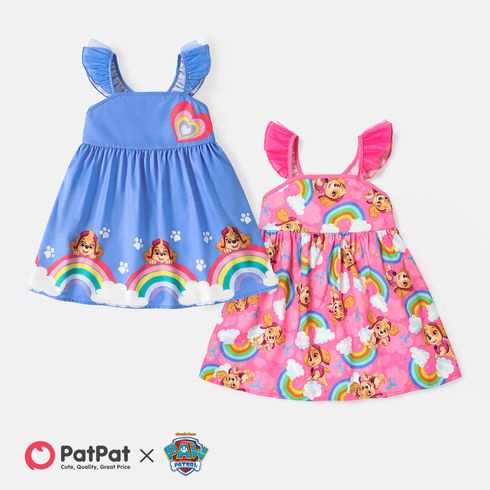 PAW Patrol Toddler Girl Ruffled Rainbow Print Cami Dress