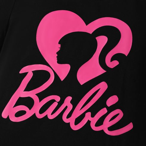 Barbie بلايزر ماما وأنا طوق الجولة كم قصير حروف أسود big image 8