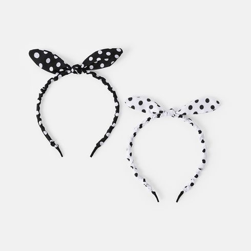 2Pcs Polka Dots Bow Headband for Girls