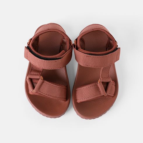 Toddler / Kid Plain Open Toe Sandals Brown big image 2