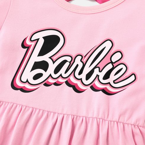 Barbie IP حريمي عقدة حلو فساتين وردي فاتح big image 3