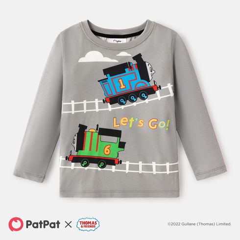 Thomas & Friends Toddler Boy Letter Print Long-sleeve Tee Grey big image 1