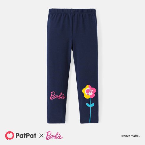 Barbie Toddler Girl Naia/Cotton Letter Print Elasticized Leggings royalblue big image 1