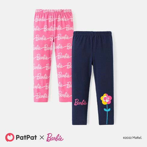 Barbie Toddler Girl Naia/Cotton Letter Print Elasticized Leggings