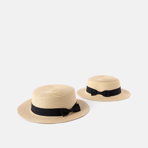 Bow Decor Straw Hat for Mom and Me