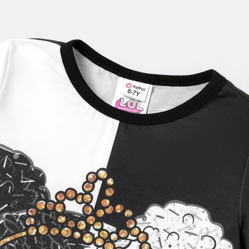 L.O.L. SURPRISE! Kid Girl Naia Colorblock Short-sleeve Dress BlackandWhite big image 3