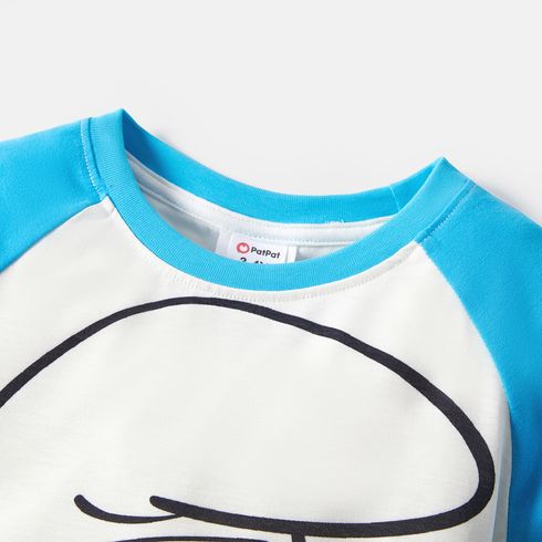 The Smurfs Family Matching Raglan Sleeve Graphic Naia™ Tee Blue big image 3