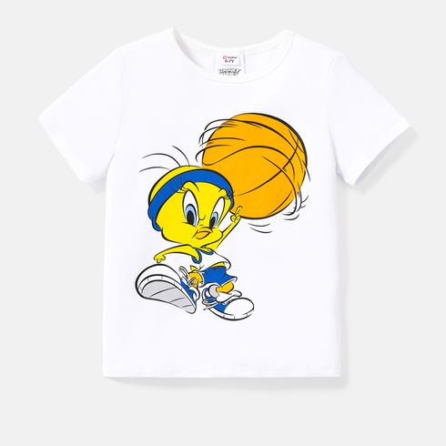 Looney Tunes Kid Boy Character Print Short-sleeve Cotton Tee White big image 2