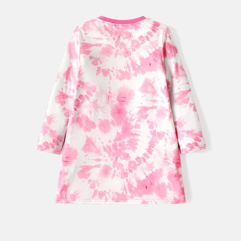 L.O.L. SURPRISE! Toddler Girl Tie Dyed Long-sleeve Dress Colorful big image 8