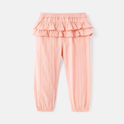 Toddler Girl 100% Cotton Ruffle Elasticized Pants