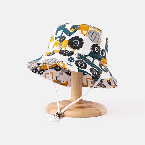 Toddler / Kid Engineering Vehicle Print Bucket Hat (Random Printing Position)