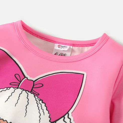 L.O.L. SURPRISE! Kid Girl Letter Characters Print Pullover Sweatshirt PINK-1 big image 4