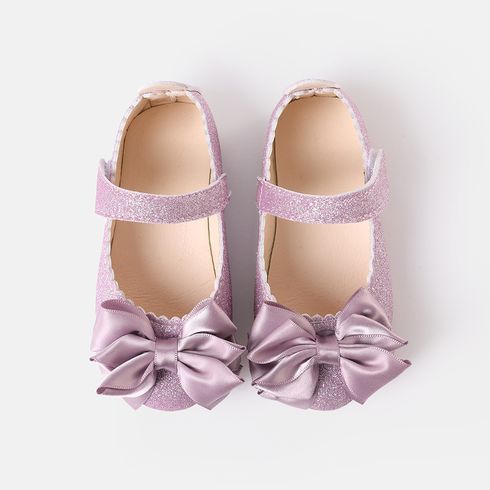Toddler / Kid Bow Decor Glitter Mary Jane Shoes