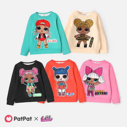 L.O.L. SURPRISE! Kid Girl Letter Characters Print Pullover Sweatshirt