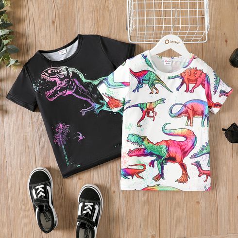 Kid Boy Animal Dinosaur Print Short-sleeve Tee