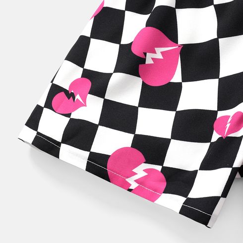 L.O.L. SURPRISE! 2pcs Kid Girl Character Print Naia Sleeveless Tee and Plaid Belted Shorts Set Pink big image 4