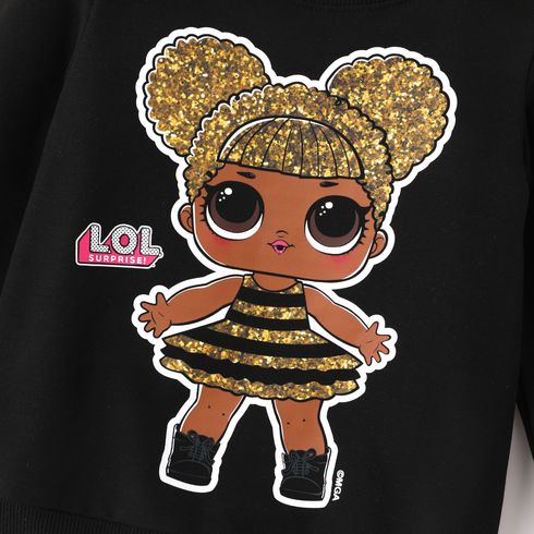 L.O.L. SURPRISE! Toddler Girl Character Print Cotton Pullover Sweatshirt Reactiveblack big image 3