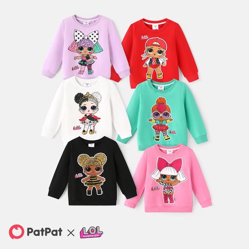 L.O.L. SURPRISE! Toddler Girl Character Print Cotton Pullover Sweatshirt Reactiveblack big image 2