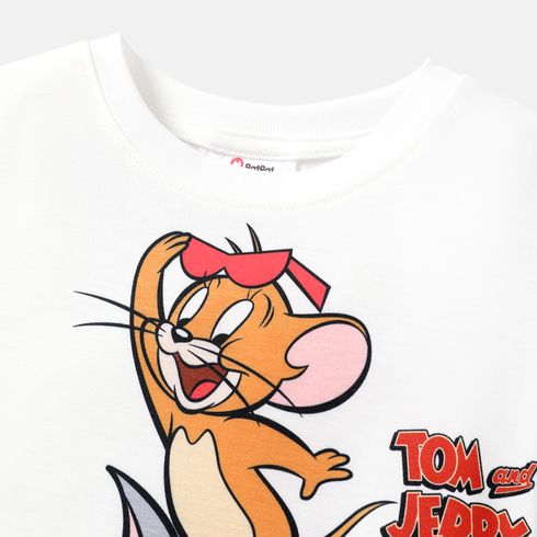 Tom and Jerry بلايزر إطلالة العائلة طوق الجولة كم قصير نقش حيوانات يوم الأب متعدد الألوان big image 6