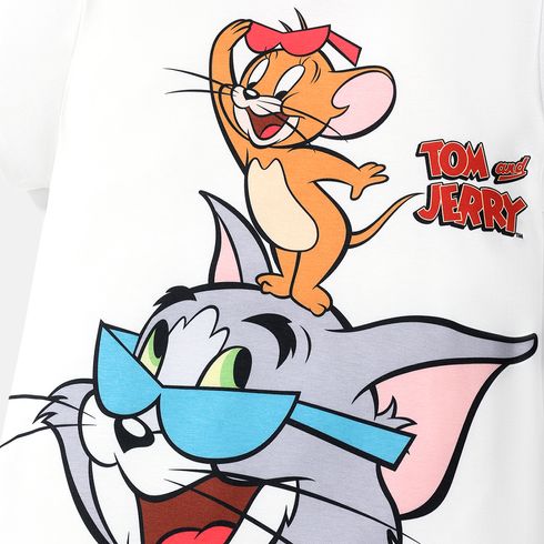 Tom and Jerry بلايزر إطلالة العائلة طوق الجولة كم قصير نقش حيوانات يوم الأب متعدد الألوان big image 15