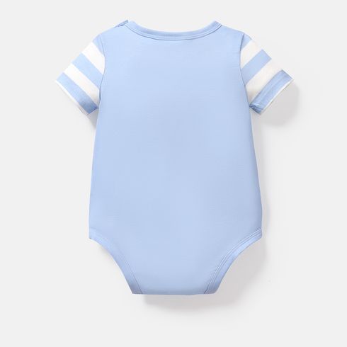 Gli Orsetti del Cuore Neonato Unisex Orso Infantile Manica corta Tutine Azzurro big image 6