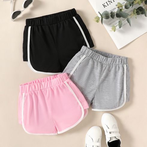 Kid Girl Colorblock Elasticized Shorts