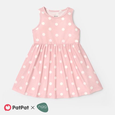 Naia Toddler/Kid Girl Heart Print/Polka dots Sleeveless Dress