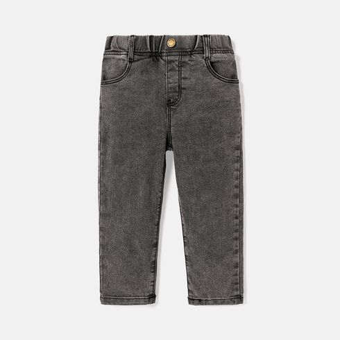 Einfarbige Jeans aus elastischem Denim für Kleinkinder/Kinder