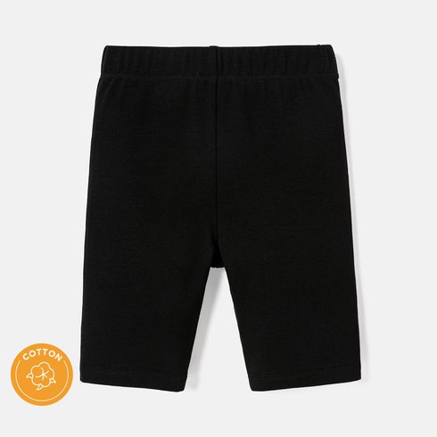 shorts leggings de algodão de cor sólida para criança/criança