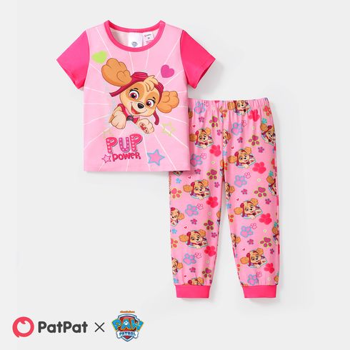 PAW Patrol Toddler Boy/Girl Short-sleeve Tee and Pants Pajamas Set