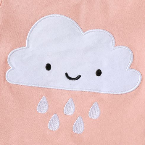 2pcs Baby Boy/Girl 95% Cotton Short-sleeve Cloud Design Tee & Shorts Set Pink big image 4