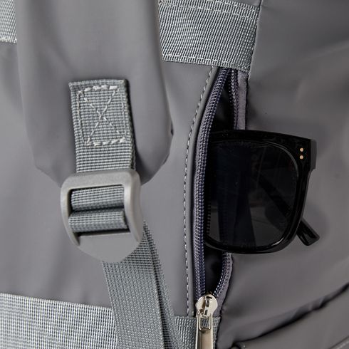 Diaper Bag Backpack Letter Print Stylish Daddy Bag Travel Back Pack Dark Grey big image 12