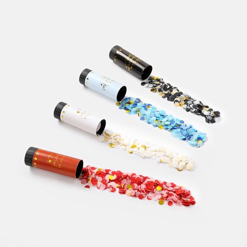 1pc Confetti Paper Poppers Cannons for Gender Reveal Baby Shower Birthday Graduation Wedding Party Supplies Decoration (Random Color) Multi-color big image 4
